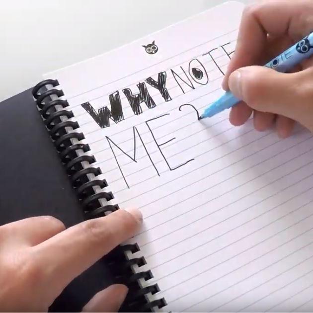Actual product image Whynote Bloc-note effaçable blanc de poche - (9 x 15 cm)