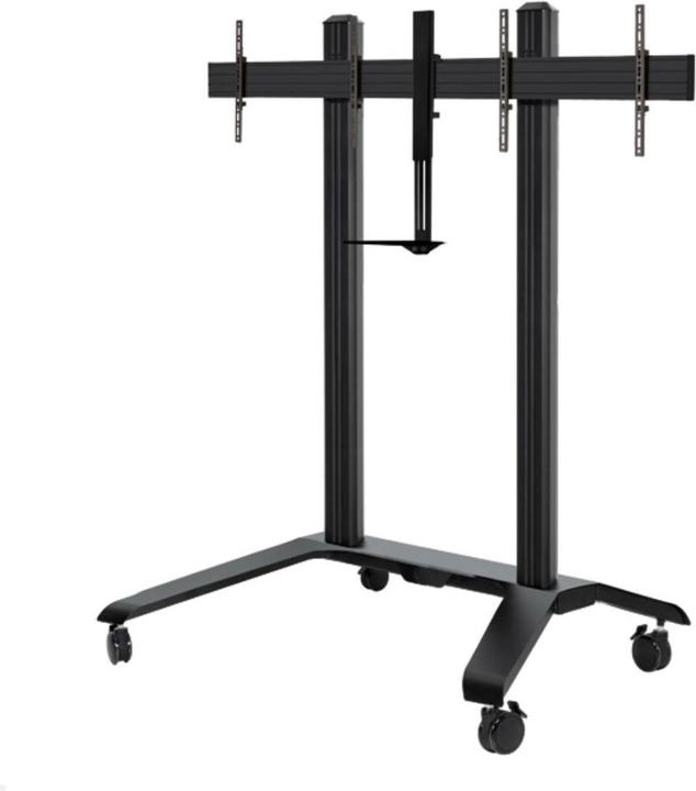 Produktbild b-tech BT8516/B Mobiler Monitorständer für 2 Bildschirme bis 65 Zoll, schwarz (65", 140 kg)