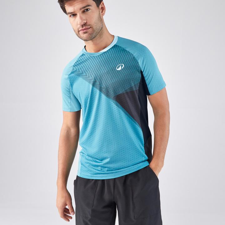 Kuikma Herren Padel T-Shirt technisch - 900 blau/schwarz