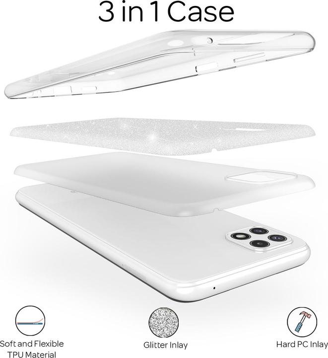 Produktbild Nalia Glitzer Handyhülle (Samsung Galaxy A22 5G)