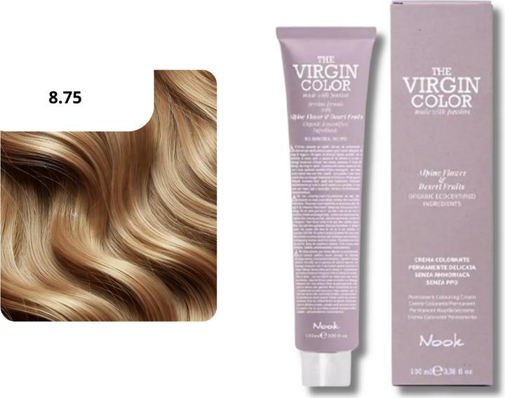 Produktbild Nook Virgin Color Haarfarbe (8.75 Hellblond Warm Schokolade)