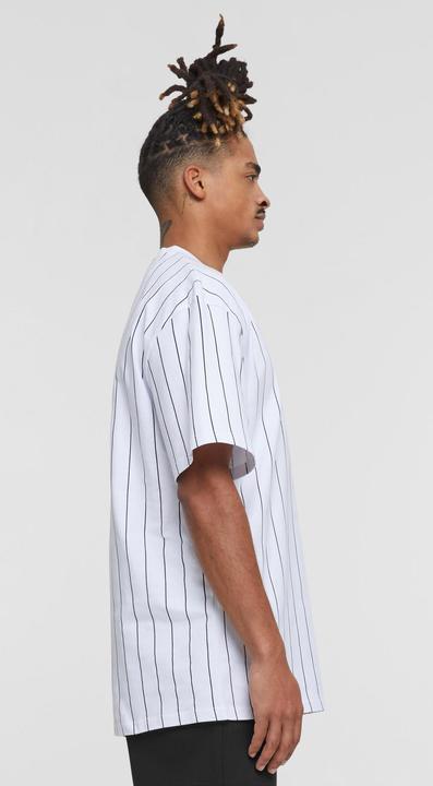 Actual product image Karl Kani KKMQ32041WHT Small Signature Pinstripe Tee white - 16039 (M, L)