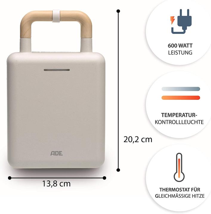 Produktbild ADE Waffeleisen und Sandwichmaker
