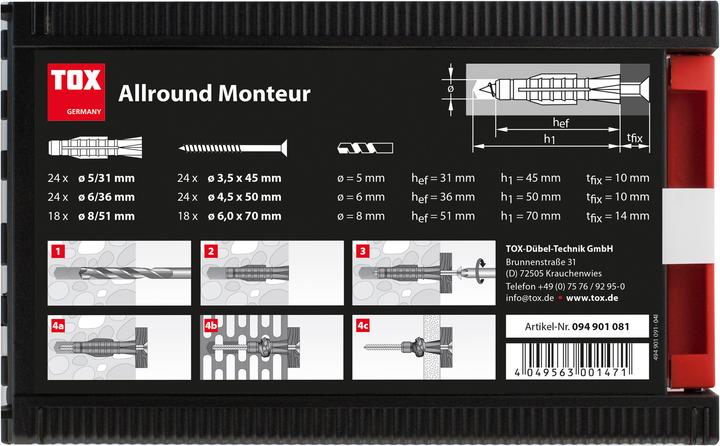 Produktbild Tox Standard-Sortiment Monteur Allround (132 Stk.)
