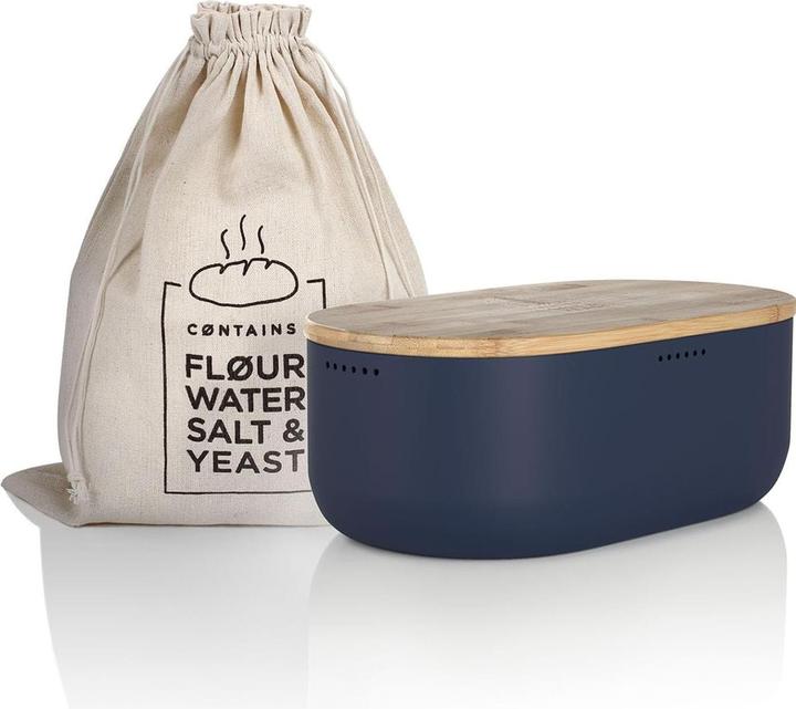 Actual product image Lars Nysøm Metal Bread Box with Linen Bread Bag