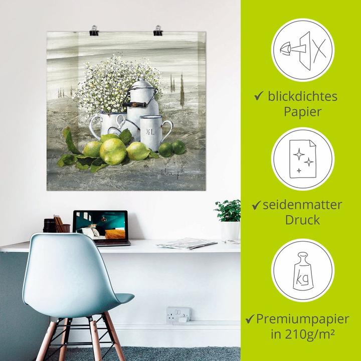 Actual product image Artland Still life with milk jug Q5JY (70 x 70 cm)