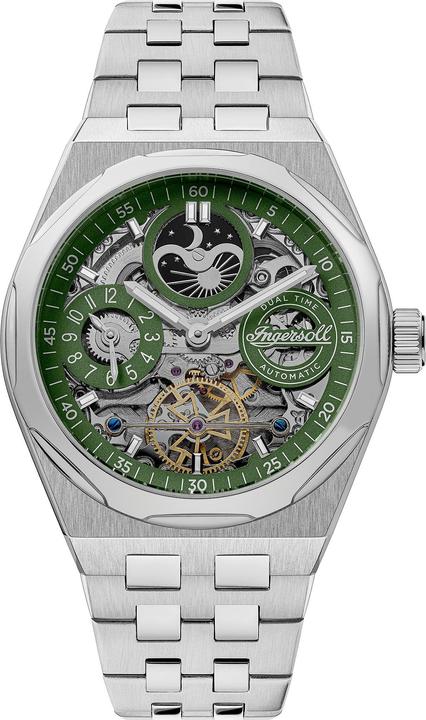 Actual product image Ingersoll 1892 Ingersoll I12905 The Broadway Dual Time Automatic Mens Watch 43mm 5ATM (Analogue wristwatch, 43 mm)