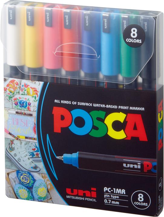 Produktbild Posca Marker PC-1MR Fineliner (Mehrfarbig, 0.70 mm, 8 x)