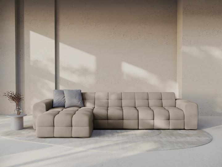 Actual product image Micadoni Velvet Left Corner Sofa, "Kendal", 5 Seats, 357x173x79Made in Europe (Corner sofa)