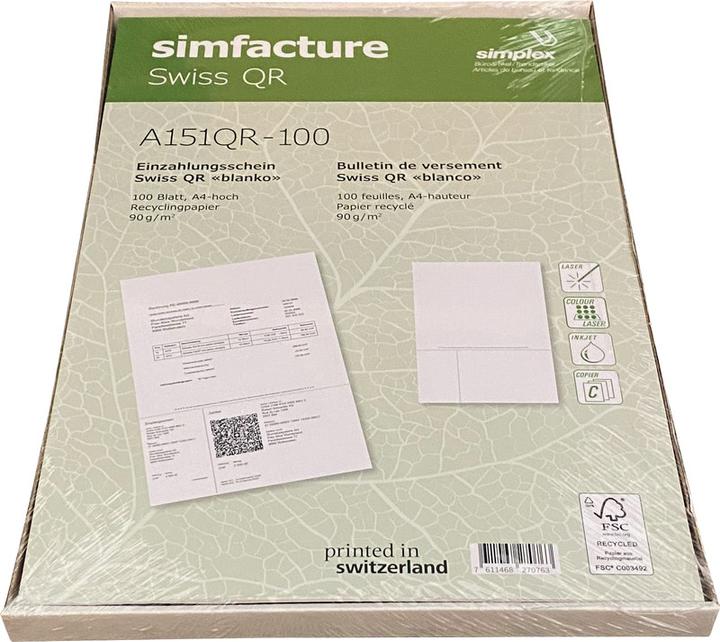 Actual product image Simplex Simfacture - Swiss QR (100 x)