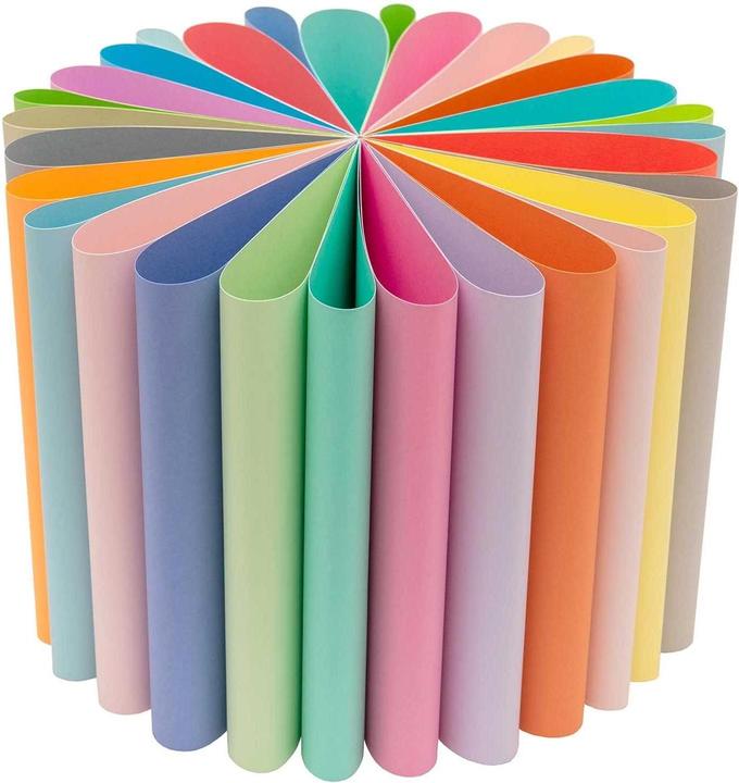 Rico Design Construction paper 1 block of 30 sheets, pastel colours (180 g/m², 1 x)
