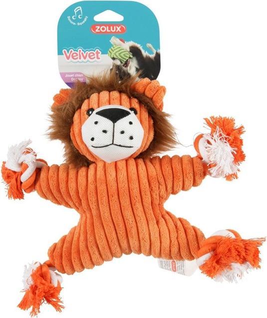 Immagine prodotto Zolux peluche Leone di velluto Virginia arancione 32x9x23 cm (Cane di peluche)