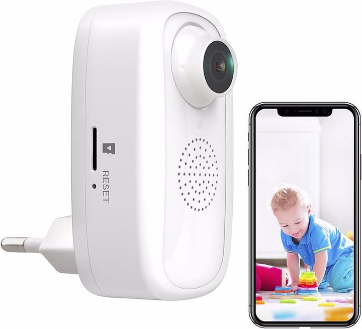 Produktbild 7links Steckdosen-Full-HD-IP-Kamera, WLAN, App, für Echo Show & Google Nest