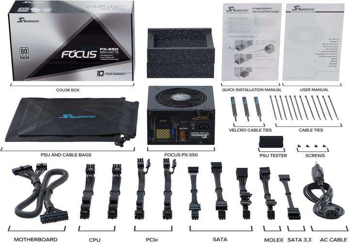 Actual product image Seasonic Focus PX (550 W)
