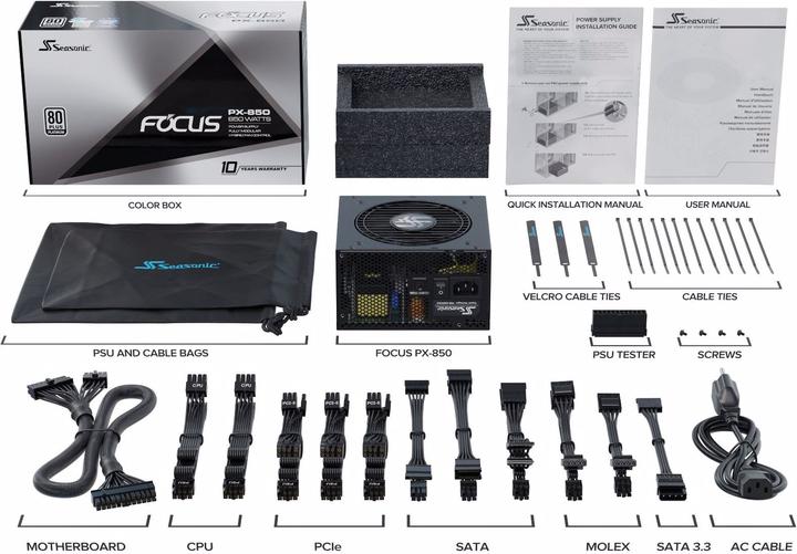 Produktbild Seasonic Focus PX (850 W)