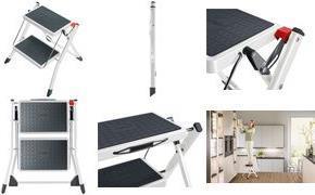 Produktbild Hailo MK60 StandardLine, Stahl-Trittleiter, 2 Stufen (Stehleiter, 50 cm)