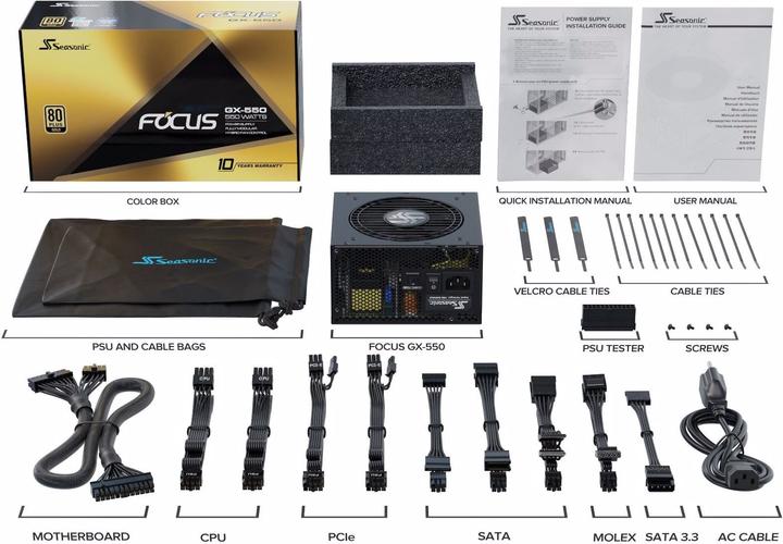 Image du produit Seasonic Focus GX (550 W)