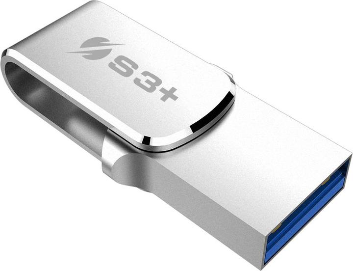 Actual product image S3Plus S3+ Pen Drive Steel USB flash drive 64 GB USB Type-A / USB Type-C 3.2 Gen 1 (3.1 Gen 1) Stainless st (64 GB, USB-A, USB-C)