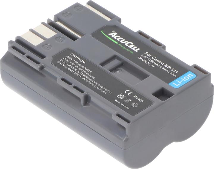 Image du produit AccuCell Kit chargeur et batterie Canon BP-511, BP-508 (Chargeur)
