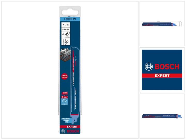 Produktbild Bosch Professional Zubehör EXPERT ‘Thick Tough Metal’ S 1155 CHC Säbelsägeblatt, 10 Stück