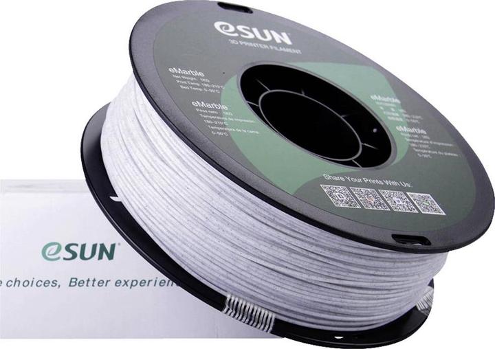 Actual product image eSUN eMarble Filament PLA Compound 1.75 mm 1 kg Marble (PLA, 1.75 mm, 1000 g, White)