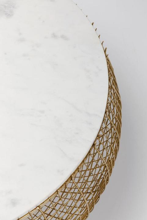 Image du produit Kare Design Table basse Cesta Marble doré Ø100cm (Ø 102 x 42 cm)