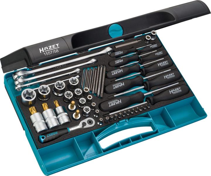 Actual product image HAZET Tool set ∙ TORX 1557/58 ∙ Square, hollow 6.3 mm (1/4 inch), Square, hollow 10 mm (3/8 inch),…