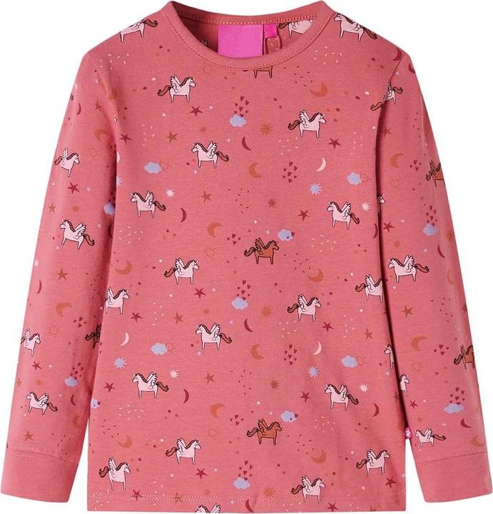 Produktbild VidaXL Kinderpyjama mit Langen Ärmeln Altrosa 92,Material: 95 (92)