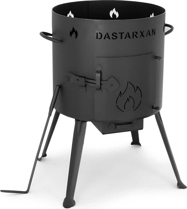 Actual product image Cheffinger Utschak Campingofen mit Kazan und Zubehör