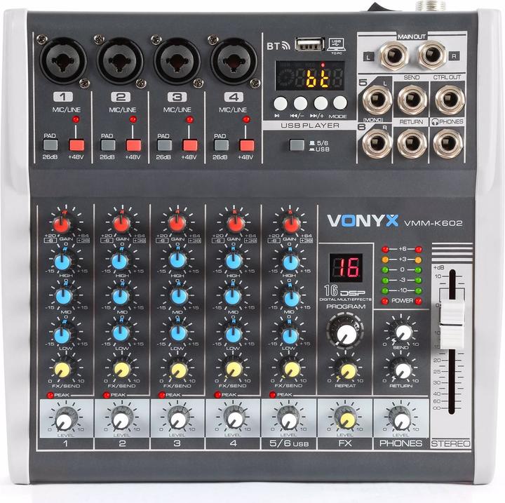 Immagine prodotto Vonyx Mixer VMM-K602 (Mixer da studio e live)