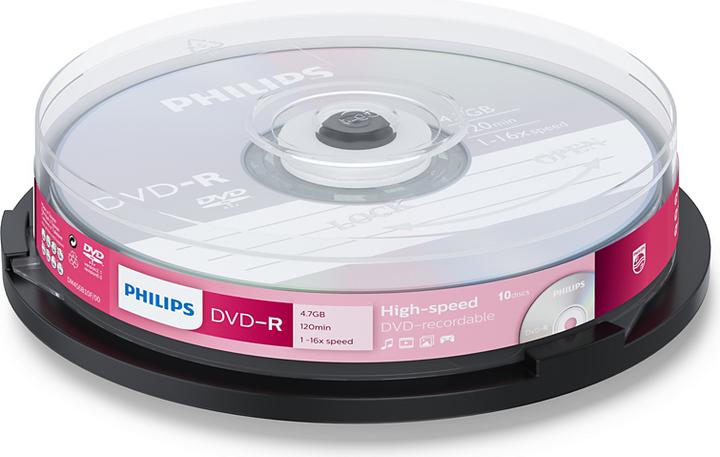 Actual product image Philips 1x100 DVD-R 4.7GB 16x SP (100 x)