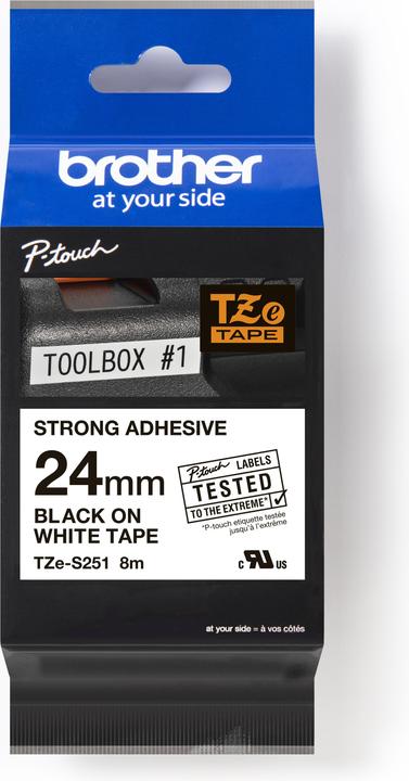 Produktbild Brother Tze-S251 (2.40 cm, Schwarz, Weiss)