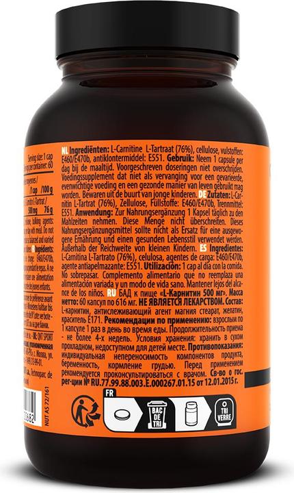 Immagine prodotto QNT L-Carnitina (60 Pezzo/i, Pillole, 39 g)