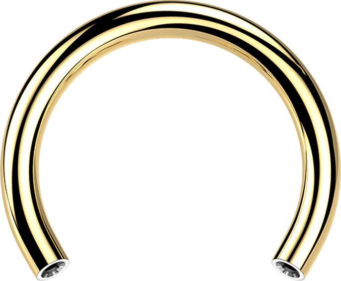 Star Piercing Micro Threadless Circular-Stab vergoldet (Titan G23, ohne Messing)