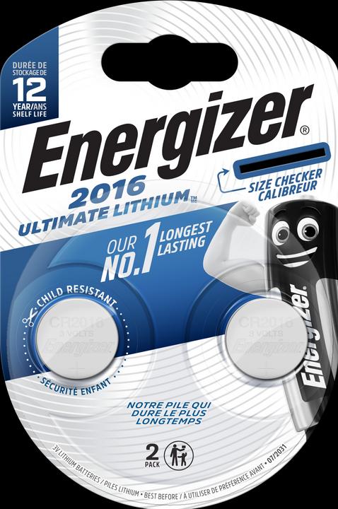 Energizer CR2016 Ultimate Lithium (2 Stk., CR2016, 90 mAh)
