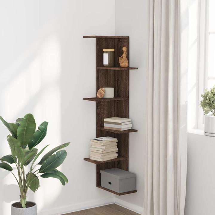Immagine prodotto VidaXL Scaffale a muro ad angolo (36,5 x 36,5 x 140 cm)