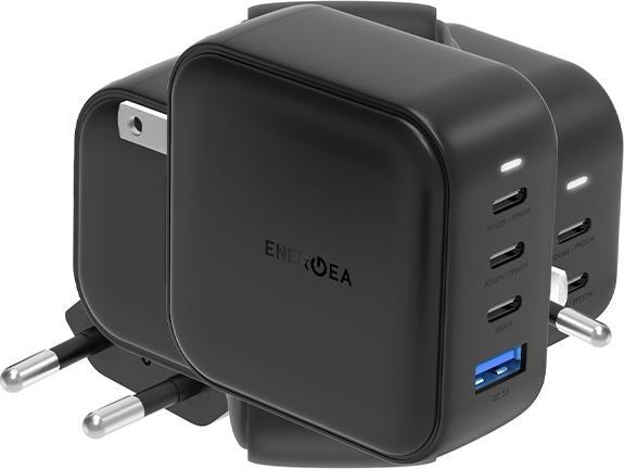 Image du produit Energea ład. siec. 1xUSB+3xUSB-C PD-PPS-QC 3.0 100W 3C1A czarny/black US+UE Travelite GAN100 (100 W)