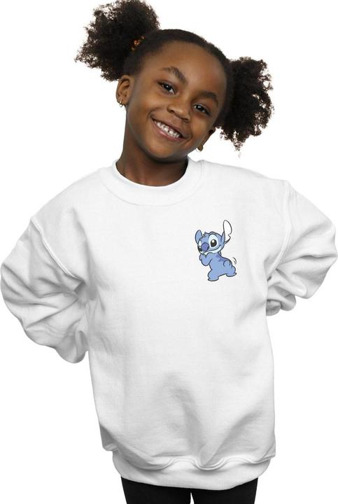 Actual product image Disney Girls Lilo And Stitch Stitch Backside Breast Print Sweatshirt (140, 146)