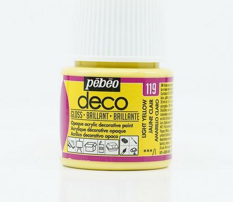 Image du produit Pebeo Deco Couleur acrylique brillante (Jaune clair, 45 ml)