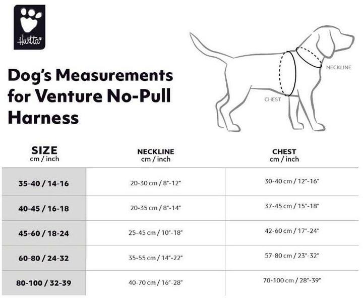 Produktbild Hurtta Geschirr Venture No-Pull, 40-45, Blau (40, 41, 42, 43, 44, 45, Hund, Hundesport)