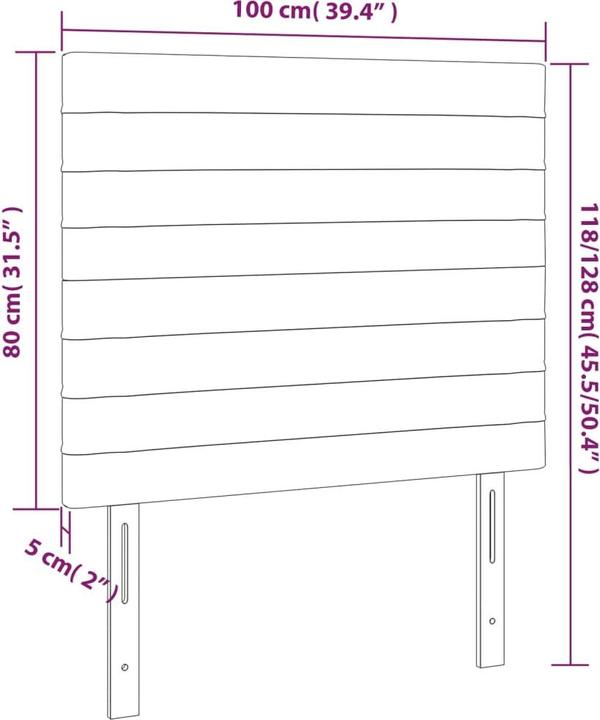 Immagine prodotto VidaXL Daria (100 x 5 x 128 cm)