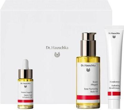 Produktbild Dr. Hauschka DR. HAUSCHKA SET Beautiful Body krem do rąk 50ml + olejek do ciała z Róży 75 ml + olejek z neem do p (Körperpflegeset)