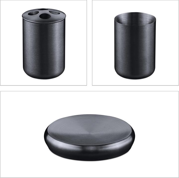 Actual product image Relaxdays 5-Piece Bathroom Accessory Set