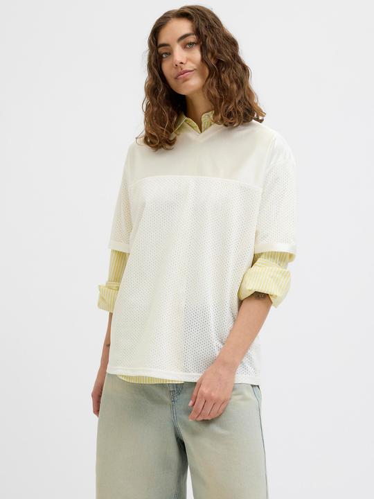 Produktbild JJXX Jxzola Mesh Print Ss V Neck Tee Jrs Ln (L)