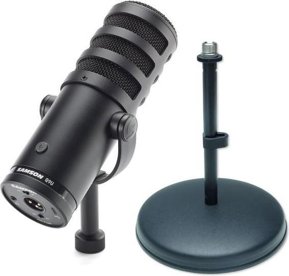 Actual product image Samson Q9U USB XLR microphone with table stand