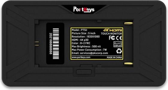 Productafbeelding Portkeys PT5 II 5 inch 4K HDMI touchscreen monitor (5", Volledige HD)