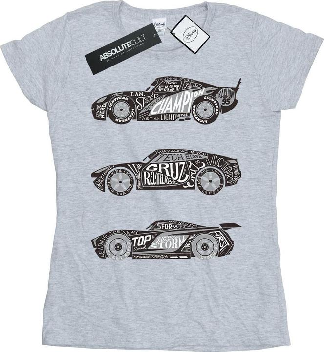 Immagine prodotto Disney Cars Text Racers Maglietta Donna (M)