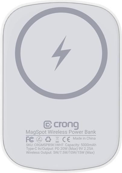 Actual product image Crong Power bank with MagSafe, USB-C PD (5000 mAh)