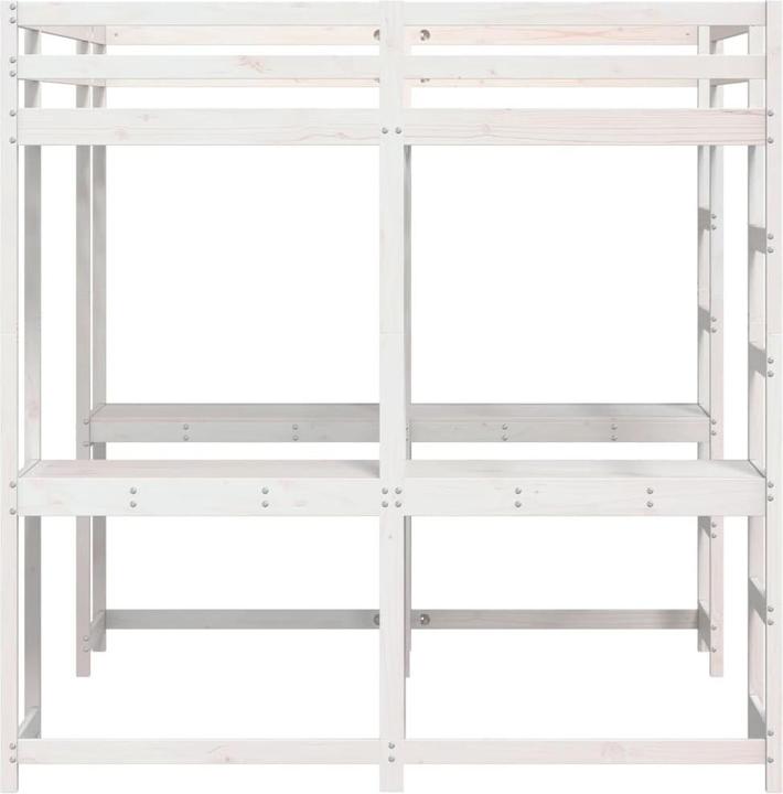Image du produit VidaXL Lit mezzanine avec bureau & échelle (180 x 200 cm)