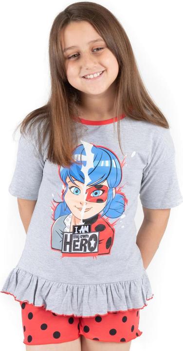 Immagine prodotto Miraculous Io sono il mio eroe! Pigiama da bambina con pantaloncini (confezione da 3) (140)